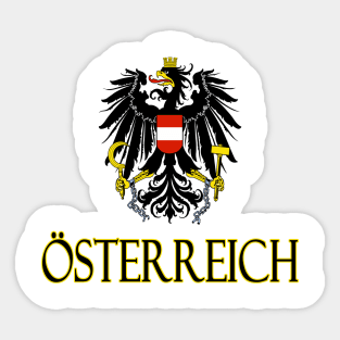 Austria (in German) - Austrian Coat of Arms Design Sticker